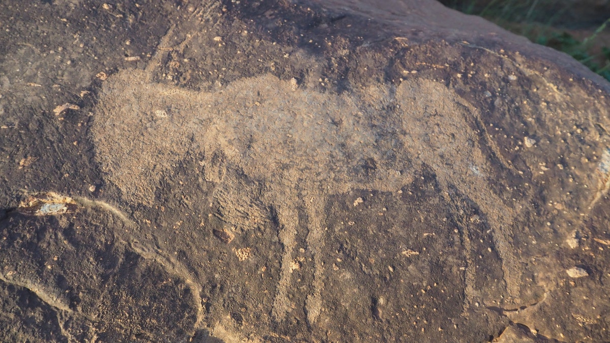 One of the rock carvings discovered at the Vredefort impact structure.