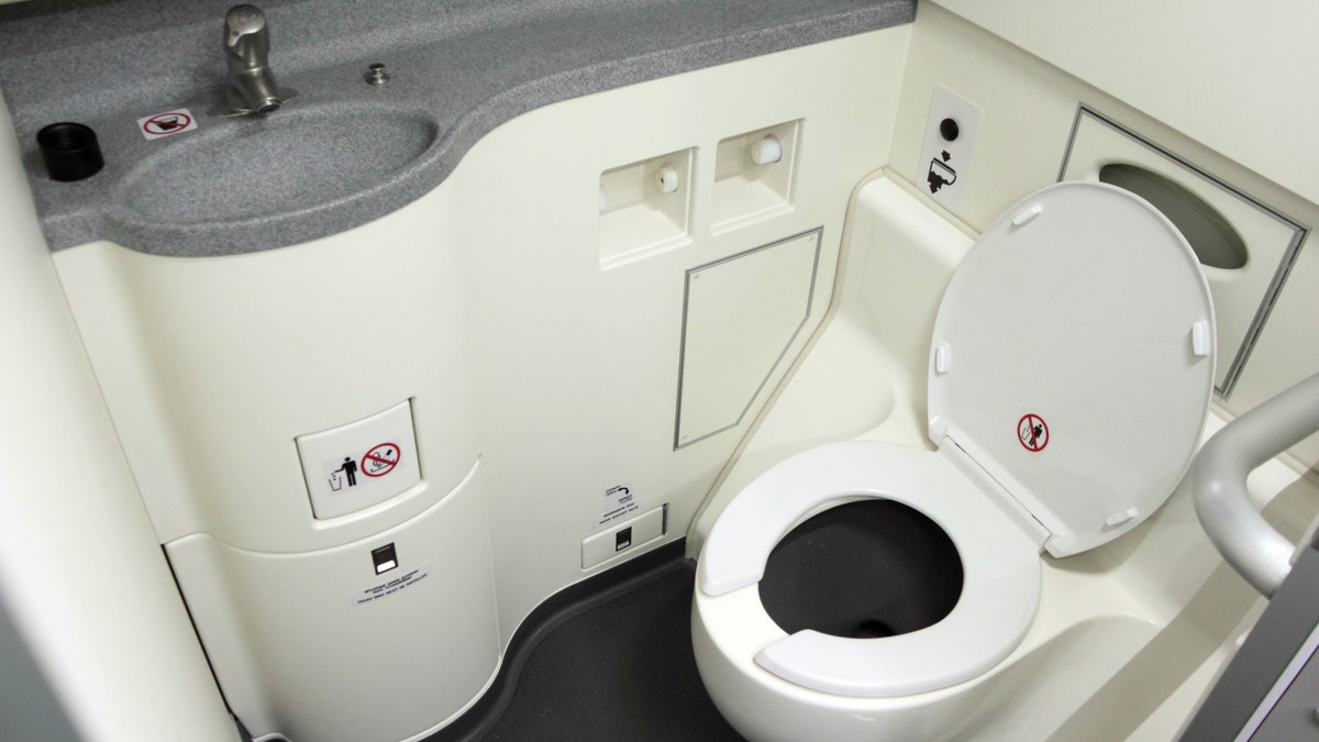 Airplane bathroom