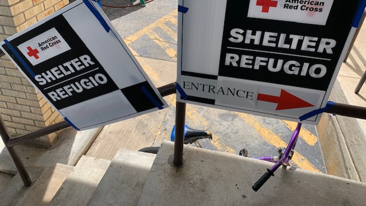 The American Red Cross has several shelters, many of which are filling fast.