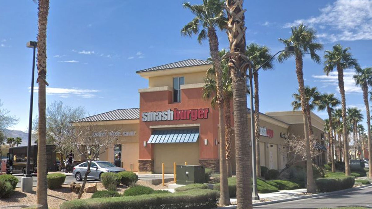 An exterior shot of a Smashburger location near near Ann Road and US 95 in Las Vegas, where the alleged incident recently occured.