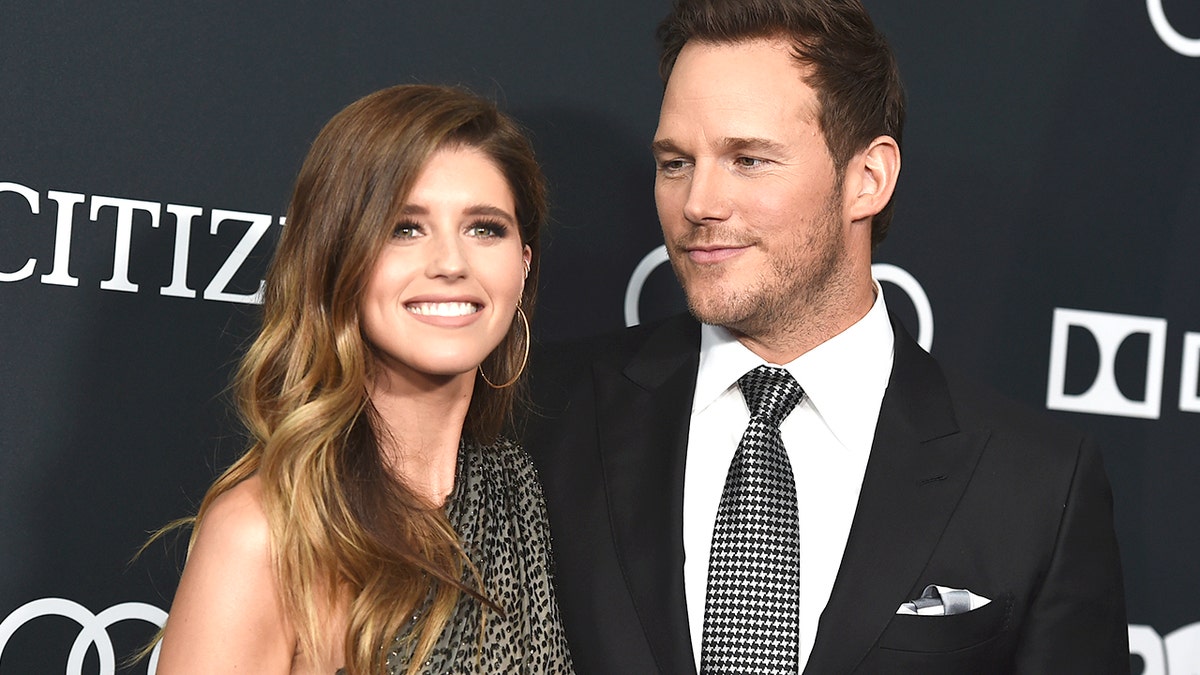 Katherine Schwarzenegger and Chris Pratt appear at a movie premiere