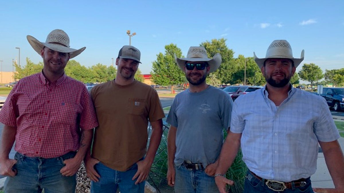 From right to left: Casey Thomas, Hunter Webster, Shane Olson, Cory Conley