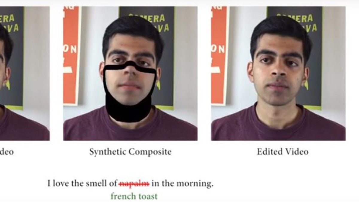 Researchers tested software that uses 3D models of a person's face to build new footage.