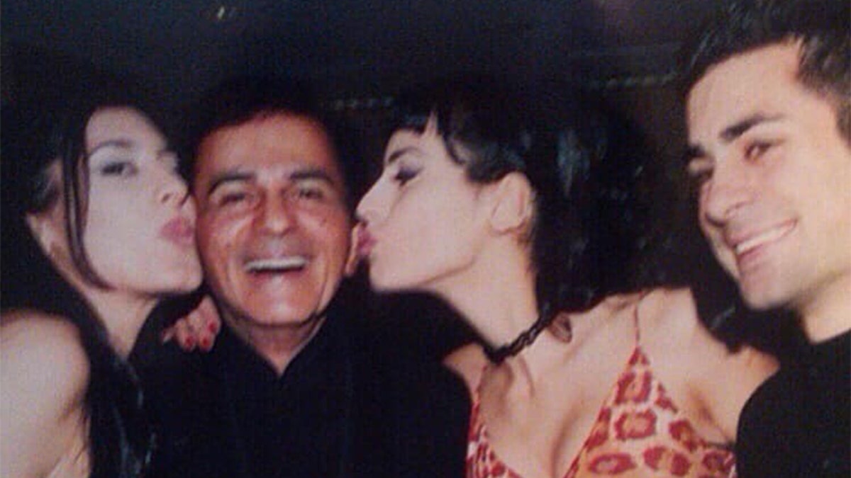 Casey Kasem with his three adult children.