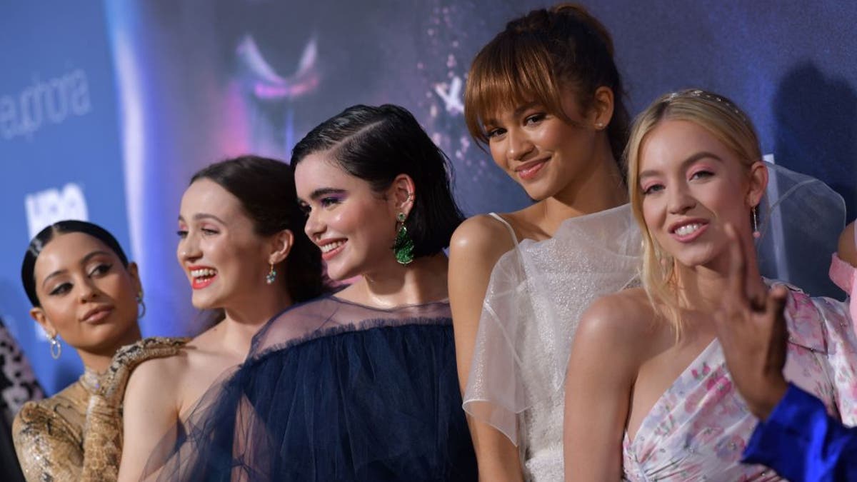 Actresses (L-R) Alexa Demie, Maude Apatow, Barbie Ferreira, Zendaya and Sydney Sweeney attend the Los Angeles premiere of the HBO series "Euphoria" June 4, 2019.  Sweeney recently said it ‘bothered’ her that her work in "Euphoria" wasn't recognized because she "got naked."