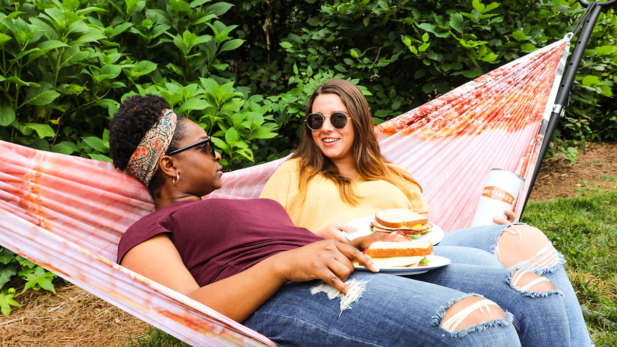 “The Ham Hammock is perfect for lazy summer days lounging by the pool, in the backyard…or whenever you’re eating ham.”