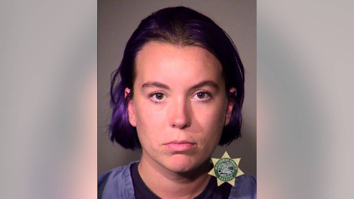 Maria C. Dehart, 23, was arrested during an Antifa protest and charged with disorderly conduct and harassment Saturday.