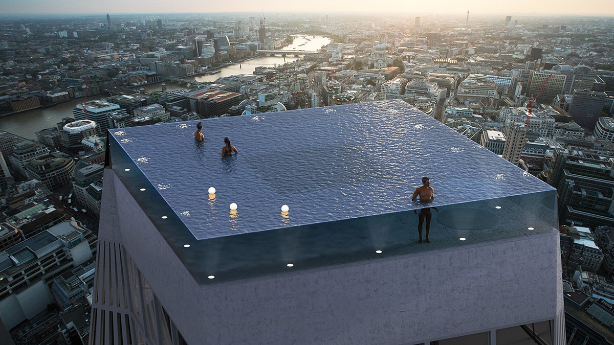 Infinity London will reportedly be the world's first 360-degree infinity pool, atop a 55-story building in the city, according to designers Compass Pools. The pool could start construction as early as 2020, the company announced. However, people on social media were confused about how swimmers will enter the pool. 