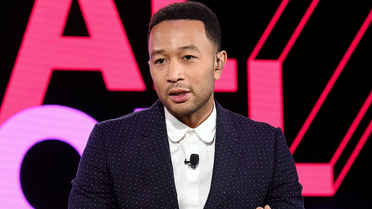 DANA POINT, CA - FEBRUARY 07: (EDITORS NOTE: Retransmission with alternate crop.) John Legend speaks onstage during The 2019 MAKERS Conference at Monarch Beach Resort on February 7, 2019 in Dana Point, California. (Photo by Vivien Killilea/Getty Images for MAKERS)