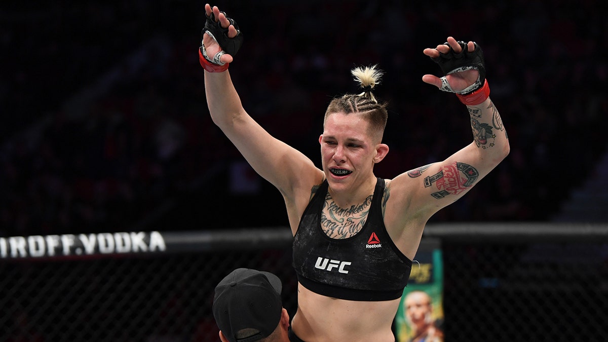 Macy Chiasson said she lost her apartment in the Dallas crane incident over the weekend. (Photo by Jeff Bottari/Zuffa LLC/Zuffa LLC via Getty Images)