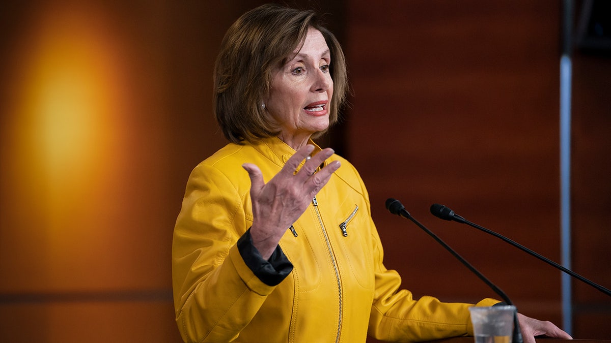 Speaker of the House Nancy Pelosi, D-Calif., reflects on President Donald Trump's statement that he would accept assistance from a foreign power, saying it's so against any sense of decency. (AP Photo/J. Scott Applewhite)