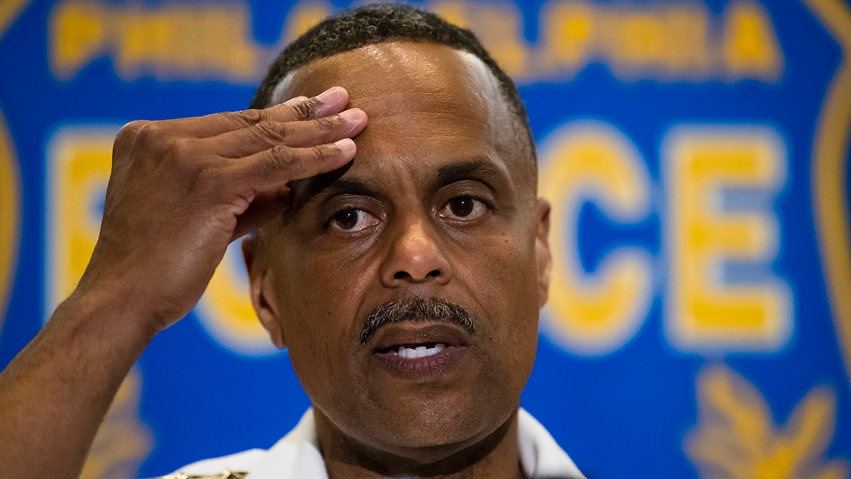 Philadelphia Police Commissioner Richard Ross speaks with members of the media during a news conference in Philadelphia, Wednesday, June 19, 2019.