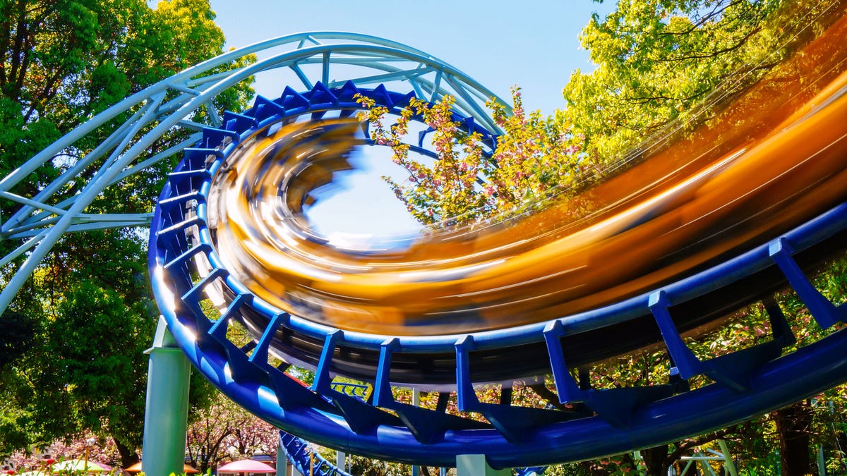 Firebird roller coaster jams at Six Flags park near DC all