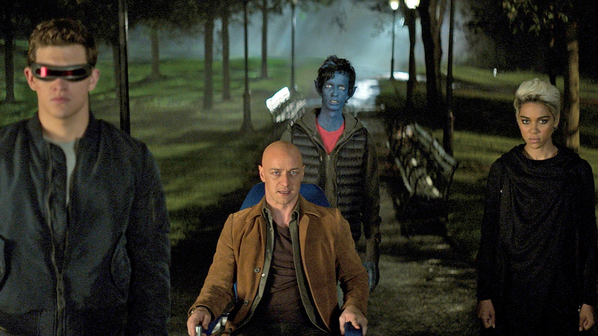 This image released by Twentieth Century Fox shows Tye Sheridan, from left, James McAvoy, Kodi Smit-McPhee, and Alexandra Shipp in