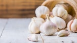 Garlic Cloves and Bulb for food cooking in the kitchen
