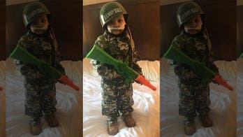 Dozens of uniformed service members attend funeral of 5-year-old who wanted to be 'Army Man'