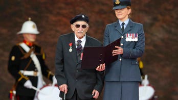 D-Day veteran, 99, gets ovation from the Queen and Trump as he leads tributes