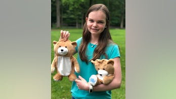 Connecticut girl, 12, with rare disorder creates teddy bears that hide IV bags