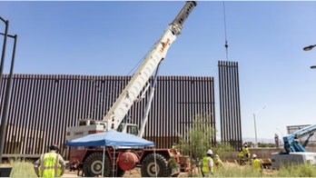 Construction of border wall panels underway in California