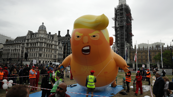 Trump baby blimp flies in London as protests greet president