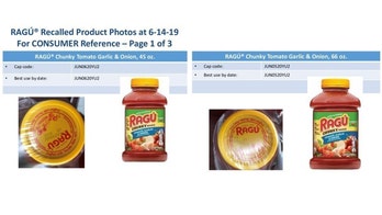 Ragú pasta sauces recalled over possible plastic fragment concerns