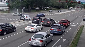 Dramatic Florida video shows driver hitting 2 cars after running red light