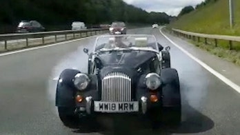 Video shows old-fashioned car slamming into SUV at high speed