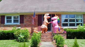 Realtor's kids dress up as unicorn, dinosaur to help sell house