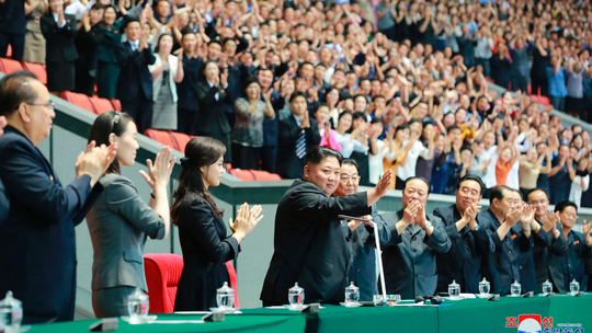 Kim Jong Un's sister reappears at iconic mass games