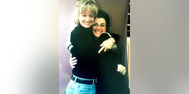 Barbara Bouchey (left) and Nancy Salzman in March 2000. Bouchey said the photo was taken during her first NXIVM workshop. — Courtesy of Barbara Bouchey