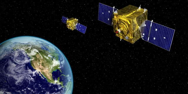 Artist rendering of a space satellite