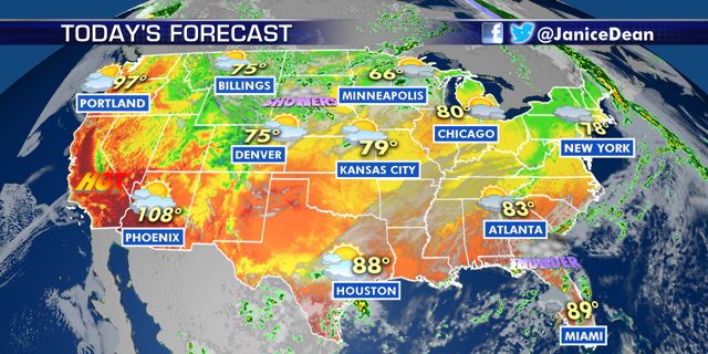 Heavy Rain On East Coast Moves Offshore; West Hit With Heat Warnings 