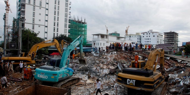 A building has collapsed in Cambodia, leaving at least 19 construction workers dead and another 24 injured
