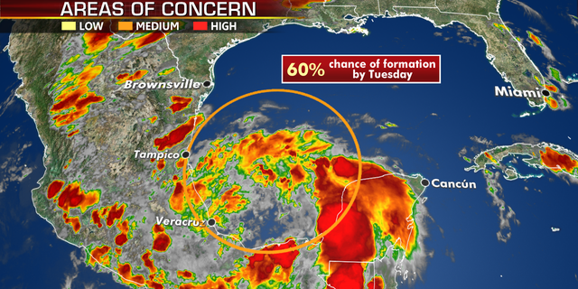 According to the National Hurricane Center, there is about a 60% chance that a tropical system will develop off the coast of Mexico in the next few days.