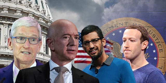 The biggest players in Silicon Valley are under increasing scrutiny from the U.S. government. Apple CEO Tim Cook, Amazon CEO Jeff Bezos, Google CEO Sundar Pichai and Facebook CEO Mark Zuckerberg.