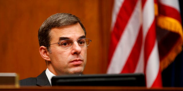 House Oversight and Reform National Security subcommittee member Rep. Justin Amash, R-Mich., looks out from the dais on Capitol Hill in Washington, Wednesday, May 22, 2019