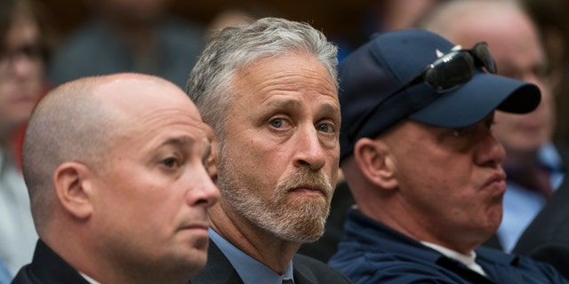 Entertainer and activist Jon Stewart at Tuesday's hearing. (AP Photo/J. Scott Applewhite)