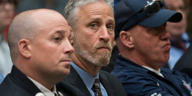 Entertainer and activist Jon Stewart at Tuesday's hearing. (AP Photo/J. Scott Applewhite)