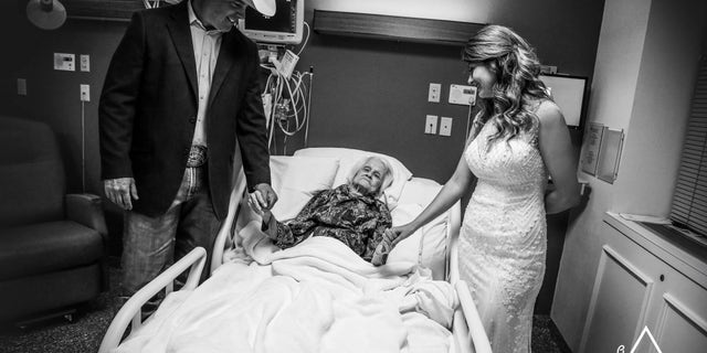 “That day, she was up and listening and surprised. Smiling the whole time,” the groom said of his grandmother.