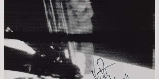 The signed photo of Neil Armstrong making his ‘giant leap for mankind’