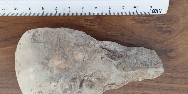 The ax was discovered in by Joe Neal, a second-year archaeology student at the University of Wales Trinity Saint David.