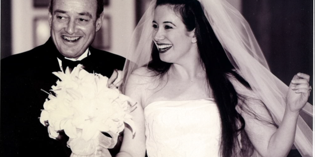 The author with her father Bernie Schneiderman at her wedding in October 1999.