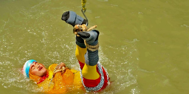 In this photo taken on June 16, 2019 Indian stuntman Chanchal Lahiri