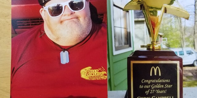 Chris Campbell, who has Down syndrome and was without life insurance, died Tuesday. (GoFundMe)