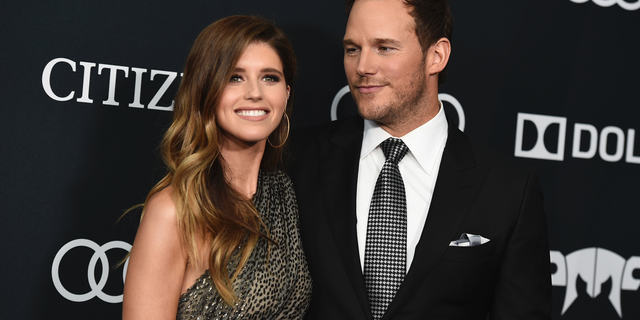 Katherine Schwarzenegger, left, and Chris Pratt married in June.