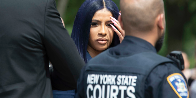 Rapper Cardi B leaves Queens County Criminal Court, Tuesday, June 25, 2019, in New York.