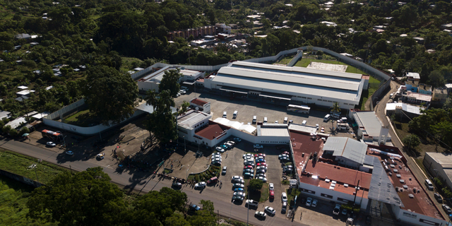 This June 1, 2019 photo, shows the Siglo XXI migrant detention center in Tapachula, Chiapas state, Mexico. As of late April there were more than 2,000 migrants in Siglo XXI, according to the commission, over double its 960 capacity. (AP Photo/Pedro Giron)