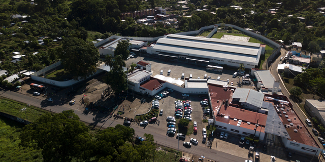 This June 1, 2019 photo, shows the Siglo XXI migrant detention center in Tapachula, Chiapas state, Mexico. As of late April there were more than 2,000 migrants in Siglo XXI, according to the commission, over double its 960 capacity. (AP Photo/Pedro Giron)