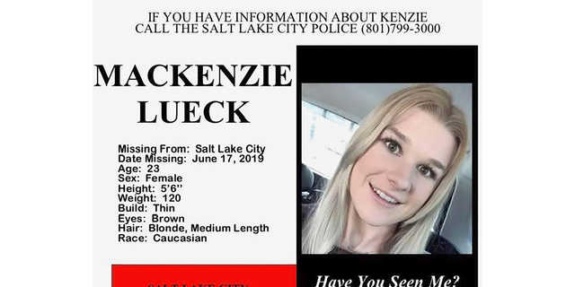 Mackenzie Lueck in an undated missing-persons poster.