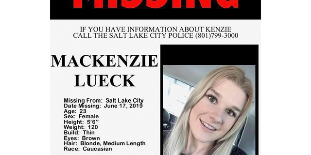 Mackenzie Lueck, 23, is seen on this missing persons poster.